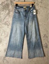 KUT From The Kloth High Rise Ryan Fab Ab Super Wide Leg Jeans Light Wash 2 New Photo 0