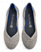 Rothys Grey Shoes Comfortable Round Toe Office Neutral The Flat Taupe Heather 7 Photo 0