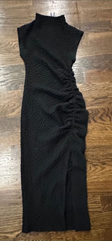 Anthropologie Maya Black Cap-Sleeve Maxi Dress with Side Slit Photo 0