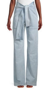 7 FOR ALL MANKIND Belted Wide-Leg Jeans Photo 0