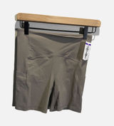 Zella Biker Shorts Womens Small Taupe High Waisted Pocket Athletic Yoga Gym Photo 0