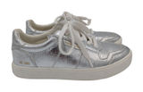 Sam Edelman Edie Silver Metallic Low Top Sneakers Womens Size 6M SE-1980 Photo 0