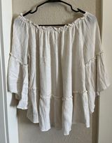 Off The Shoulder Boho Top White Size M Photo 0