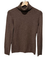 J.Crew Womens 100% Cashmere Turtleneck Sweater Sz S Brown Preppy Pullover Photo 0