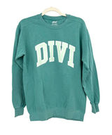 Divi Collegiate Crewneck Sweatshirt Comfort Colors Seafoam Green Size Small Photo 0