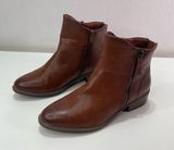 Baretraps ALONA Women 7W Ankle Boots Cognac Brown Side Zip Boho Equestrian Photo 0