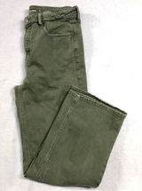 Old Navy 10 Tall 32x32 Sky-Hi Wide Leg Olive Green Extra High Rise Jeans Boho Photo 0