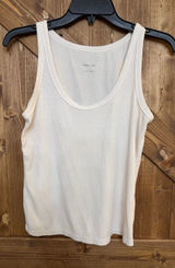 Everlane Women’s Small White Ribbed Tank Top Scoop Neck Sleeveless Basic (9327) Photo 0