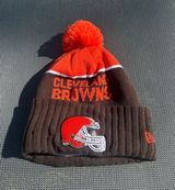 Cleveland Browns '15 Sport Knit beanie nfl winter hat brown orange pompom Photo 0