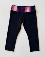 Reversible Lululemon Capri Leggings 6 Women’s Wunder Under Crop Black Photo 0