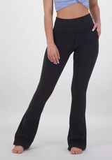 OFFLINE By Aerie Ribbed Pocket Foldover Flare Leggings Black Yoga Extra Small Photo 0