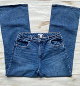 H&M high waist wide leg medium stone wash denim jeans Classic comfy fall winter Photo 0
