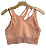 Gymshark Strappy Sports‎ Bra Orange Seamless Workout Activewear Sz L Photo 0
