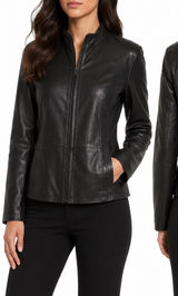 Vintage Wilsons Leather Maxima Ladies Jacket 100% Leather‎ Large Black Photo 0