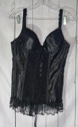 Lover's Lane Black Lace Satin Vintage Style Gothic Grunge Y2K 90's Corset Top Photo 0