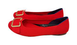 NWOT Rothy's Shoes Red The Emblem Ballet Flat Gold Hardware Size 10 Photo 0
