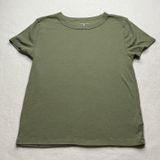 American Eagle Womens Olive Green Short Sleeve Crew Neck T-Shirt Size L Photo 0