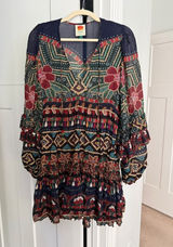 Farm Rio Tropical Shine mini‎ navy blue dress Photo 0