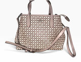 Kate Spade New York Spade Link Mini Tote Taupe Monogram Crossbody Satchel Photo 0