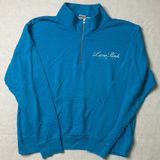 PINK Victoria's Secret Love Pink 1/4 Zip Sweatshirt Blue Large Photo 0