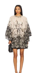 Zimmermann Mini Dress Silk boho flutter sleeve size 2 M/L Photo 0
