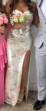 PROM DRESS Silver Size 10 Photo 0