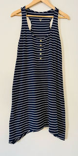 Lilly Pulitzer Jennalyn True Navy S Stripe Swing Women’s Dress Tank Photo 0