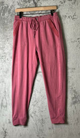 Anthropologie Saturday Sunday Cozy Fleece Joggers Pants Women's Medium Rose Pink Photo 0