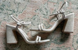 Steve Madden Harrow Heeled Sandals - Dusty Gold - 7.5W - NWOT Photo 0