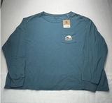 Patagonia Women's Long Sleeve Cut Pocket T-Shirt Wetland Blue XL NWT Photo 0