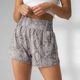 Vitality Balance Athletica M High Rise Breeze Shorts Gray Snake Print Lined Run Photo 0