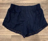Aeropostale Navy Blue Shorts Lace Crochet Edge Size XS Teen Pre—Teen Photo 0