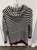 Anthropologie Field Flower Black and White Striped Turtleneck Sweater Photo 0