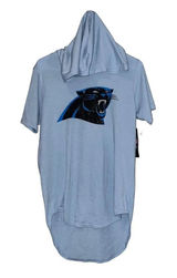 Fanatics NWT Carolina Panthers Tri-Blend‎ Short Sleeve Hoodie T-Shirt Size Small Photo 0