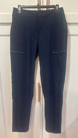Athleta Wander Hybrid Pant Navy Blue Tapered Cargo Hiking Travel Womens 10 Tall Photo 0