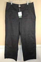 NWT Halara Womens Black Wide Leg Crop Pants XL Photo 0