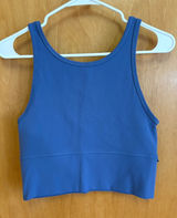 Lululemon Align V‎ Neck Tank Top Blue Cropped Athletic Yoga Workout Women Photo 0