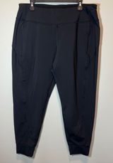 Athleta Rainier Jogger Black Fleece Lined High Rise Active Pants Women's XL Photo 0
