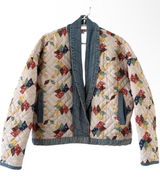 Maxim Women’s Boutique Faux Quilted Patchwork Jacket with Denim Trim Photo 0