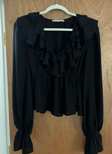 Abercrombie and fitch ruffled v neck blouse Photo 0