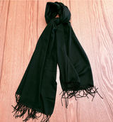 Black Fringe Scarf Wrap Shawl Photo 0