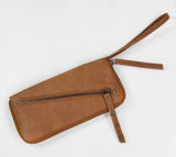 Free People Faux Leather Zip Around Wristlet Wallet Tan Photo 0