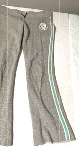 Abercrombie & Fitch Grey Flare Sweatpants Y2K Logo Side Stripe Low Rise XL Photo 0