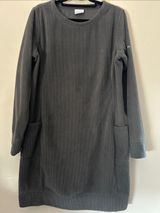 Columbia Charcoal Blue Point Creek fleece dress Sz medium Photo 0