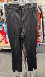 Abercrombie and fitch split hem faux leather pants 2 short // 091331 Photo 0