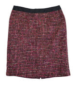 Boden‎ Tweed Pencil Skirt Pink Black Plaid Business Casual Women US 10R Photo 0