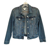 J.Crew Womens Medium Wash Denim Trucker Jacket XS Blue Cotton Button‎ Up Pockets Photo 0