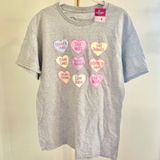 Out of Print Target Romance Tropes Hearts Graphic T-Shirt Gray‎ Womens S Photo 0