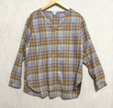 L.L.Bean Whisperweight Flannel Popover Shirt Minimal Gray Plaid Cotton 523202 L Photo 0