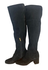 Sam Edelman Black Suede Tall Side Zipper Over The Knee Boots Women Sz 6 Photo 0